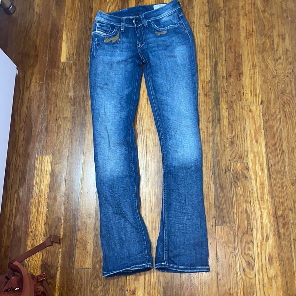 Blue Low-Rise Jeans